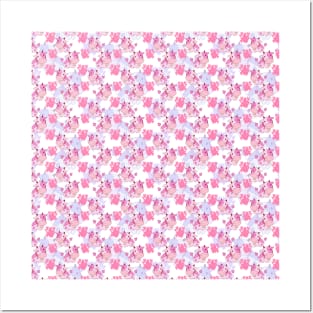 Pink Love Cow Pattern Posters and Art